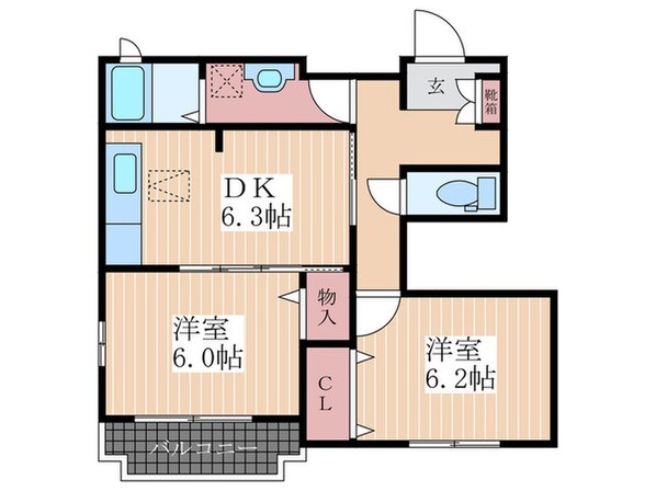 フルールの物件間取画像